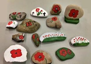 Remembrance Day Rock Painting